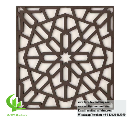 Metal screen aluminium screen with laser cut designs 10mm 8mm 6mm