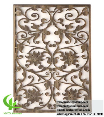 Metal screen aluminium screen with laser cut designs 10mm 8mm 6mm supplier