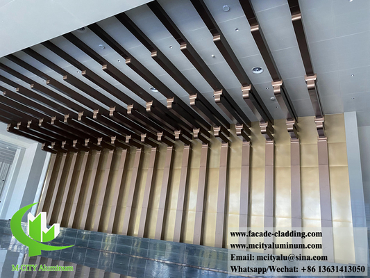 Powder coated white color solid  wall cladding aluminum ceiling interior decoration