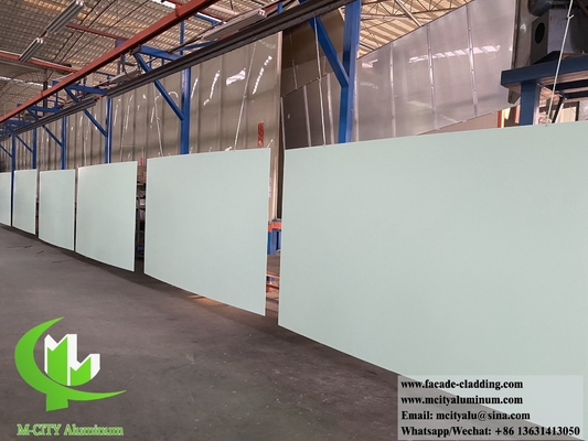 Solid Aluminum Wall Cladding Grey Color PVDF 20 Years Warranty 3mm Thickness For Building Facade