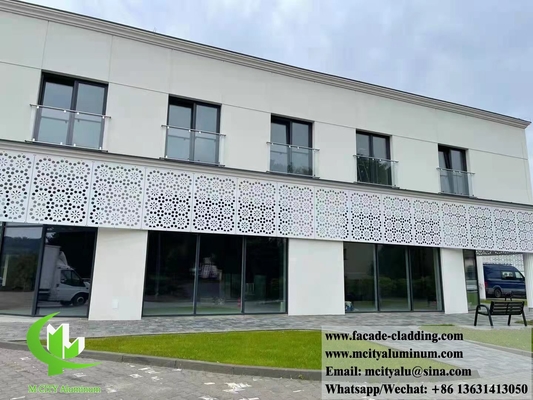 Laser Cut Metal Screen Aluminum Perforated Facade Panel For Wall Cladding