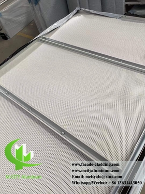 Perforated Exterior Metal Wall Cladding Facades Aluminum Panels Metallic Gray Color