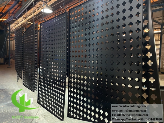 3mm Perforated Aluminium Sheet Powder Coated Black Architectural For Building Decoration