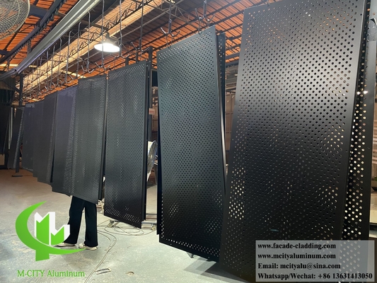 3mm Perforated Aluminium Sheet Powder Coated Black Architectural For Building Decoration
