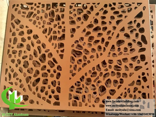 Laser cutting metal building material aluminum sheet metal panels for wall decoration