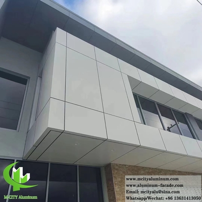 Architectural Metal Wall Panels Solid Aluminum Cladding PVDF Facades System fireproof
