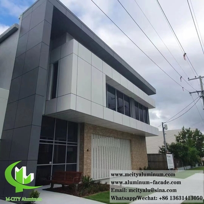 Architectural Metal Wall Panels Solid Aluminum Cladding PVDF Facades System fireproof