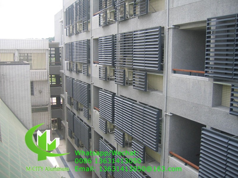 Aluminum Aerofoil Louver with PVDF Finish for Facade