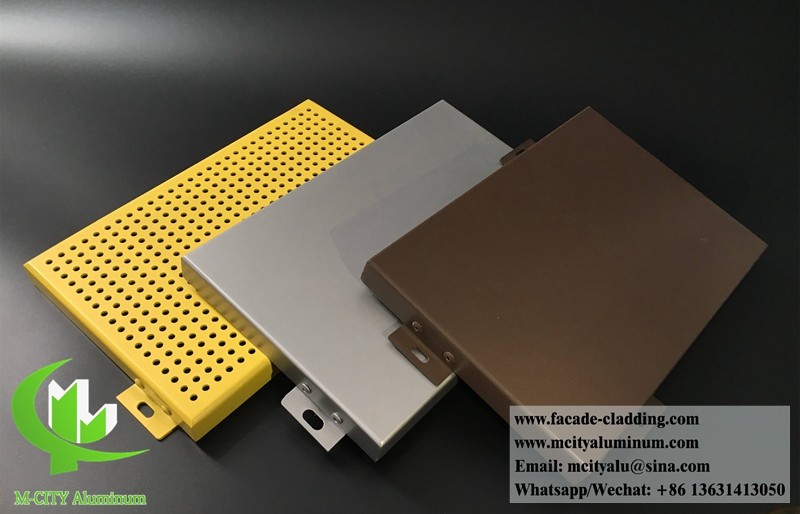 Anti rust metal facade solid aluminum panels for building facades