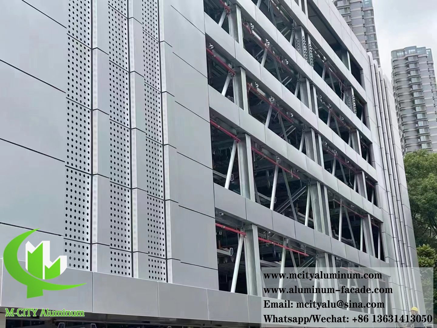 Powder Coated Cladding Material Powder Coated Perforated Aluminum Cladding