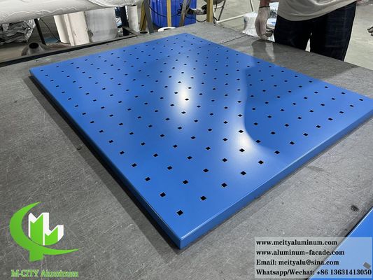 Good price PVDF Coated Aluminum Facade Panel with Custom Perforation Design in 1200x2400mm Standard Size online