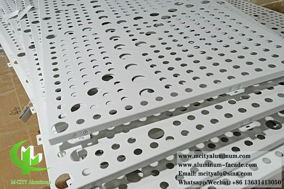 Good price Powder Coated Aluminum Perforated Screen Sheet with Customizable RAL Colors and CNC Laser Cutting for Facade Decoration online
