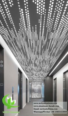 Good price Perforated Metal  Panel Aluminum Ceiling Decoration With LED Lighting online
