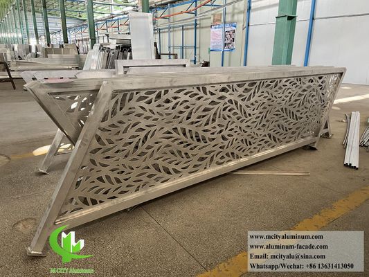 Good price Laser Cut Metal Fence Aluminum Sheet With Pattern 5mm Thickness Outdoor Decoration online