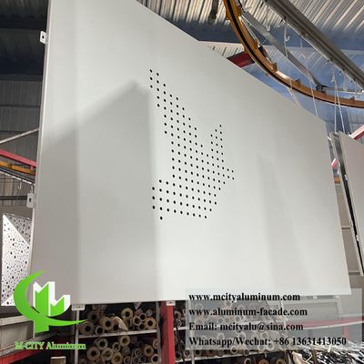 Good price Powder Coated Perforated Aluminum Screen for Wall Cladding with LED Light in 1200x2400mm Size online