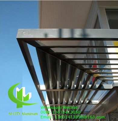 Good price powder coated sun shading for window  Aerofoil louver profile aluminum louver with oval shape for facade curtain wall online