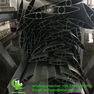 Good price 150mm solar shading Fixed sun louver Architectural Aerofoil profile aluminum louver  for window sunshade online