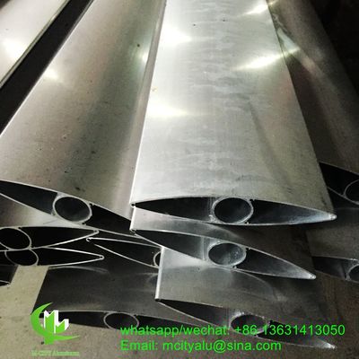 Good price 250mm Powder Coated Oval Shape Aluminum Louver Blade for Facade Curtain Wall online