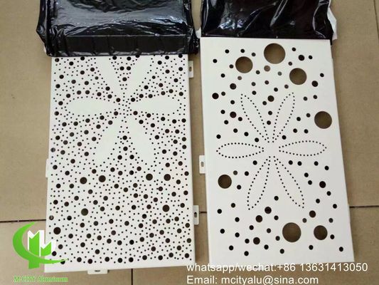 Good price Flower Style CNC Laser Screen Perforated 2.5mm Aluminum Facade Panel with Powder Coated Finish for Curtain Walls online