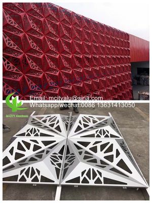 Good price 3D Powder Coated Perforated Aluminum Panel with Custom RAL Colors and Laser Cut Design for Facade Cladding online