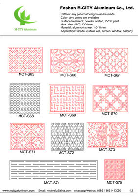 Good price Customizable Patterns Powder Coated Perforated Aluminum Panel 1000x2000mm for Facade Cladding online