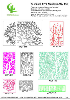 Good price Custom RAL Colors Powder Coated Aluminum CNC Laser Cut Panel 1000x2000mm for Facade Cladding online