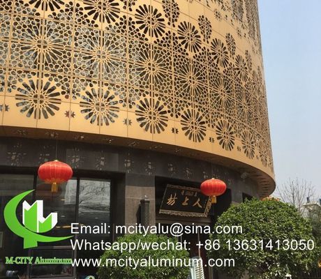 Good price CNC Laser Cut Powder Coated Aluminum Cladding Panel with Custom RAL Colors for Facade Decoration online