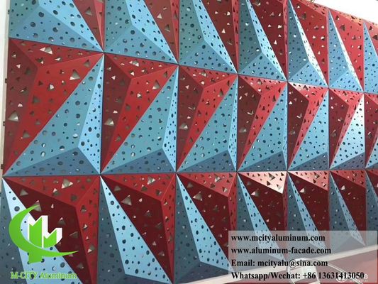 Good price 3D Perforated Screen Aluminum Panels Metal Sheet Exterior Decoration PVDF Coating online