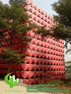 Good price Powder coated 3mm thick aluminum perforated screen with customizable patterns for facade decoration online