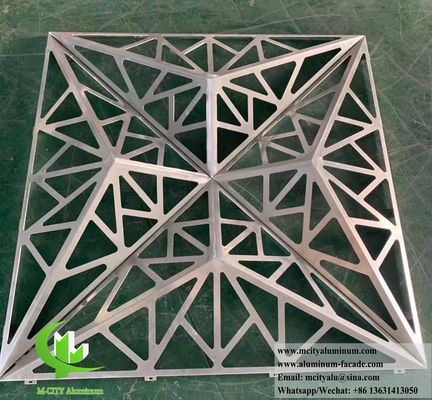 Good price 3D Metal Facade with Laser Cut Pattern and PVDF Durable Coating Customizable Aluminum Cladding online