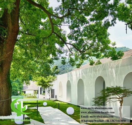 Good price Powder Coated Perforated Aluminum Facade Panel with Customizable Size and CNC Laser Cut Design online