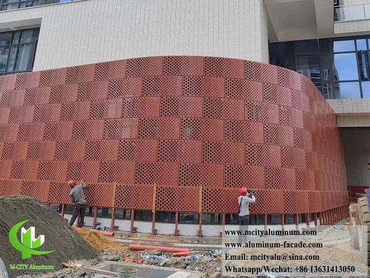 Good price Architectural Metal Facade System With Perforation Pattern Aluminum Alloy 3003 online