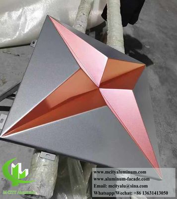 Good price Powder Coated 3D Metal Facade Aluminum Cladding Panel with Customizable Design in 1000x2000mm online