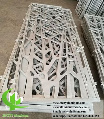 Good price 5mm Solid Aluminum Metal Screen With Laser Cut Pattern And Custom RAL Colors For Facade Cladding online