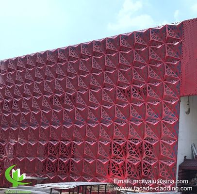 Good price Powder Coated 3D Perforated Aluminum Facade Cladding Panel with Custom RAL Colors online