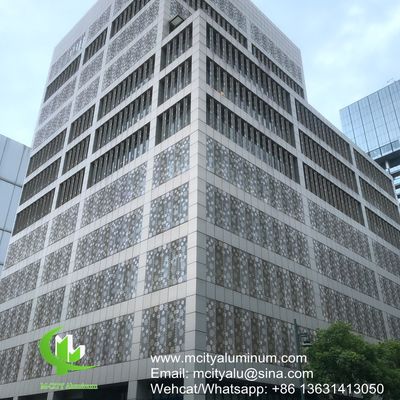 Quality PVDF Painted Perforated Aluminum Panel for Facade Cladding with Custom RAL Colors and Laser Cutting Technology factory
