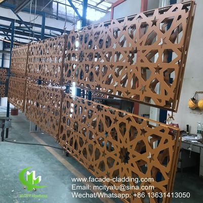 Good price Brown color  Metal aluminum patterned facade cladding for facade exterior cladding online