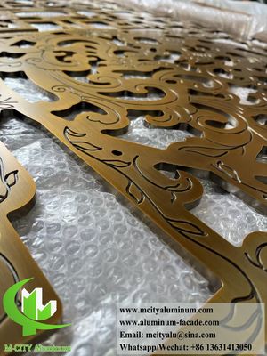 Good price Laser Cut Aluminum Screen Metal Partition For Interior Decoration Anti Rust online