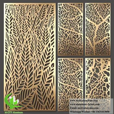 Good price 10mm Thickness Laser Cut Aluminum Panel with Powder Coated Custom Engraving Pattern for Facade Cladding online