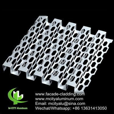 Good price Powder Coated Perforated Aluminum Panel with Custom RAL Colors and Laser Cut Perforated Design for Facade Cladding online