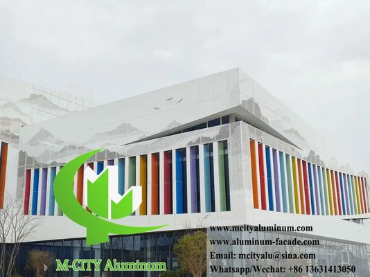 Good price 3mm Thickness Powder Coated Aluminum Facade Cladding with Customizable Patterns for Solid Aluminum Wall Panels online