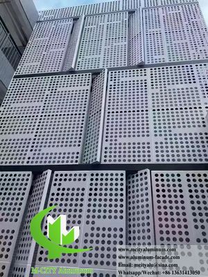 Good price Powder Coated Perforated Metal Facade with Custom RAL Colors and 1000x2000mm Aluminum Wall Cladding online