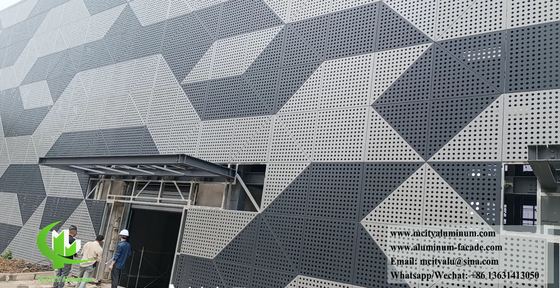 Good price Customizable Colors And Powder Coated Finish Perforated Aluminum Panel For Building Facade Cladding In 1200x2400mm Size online