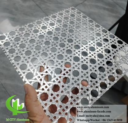Good price Powder Coated Perforated Aluminum Sheet 1200x2400mm CNC Laser Cut for Facade and Screen Panels online