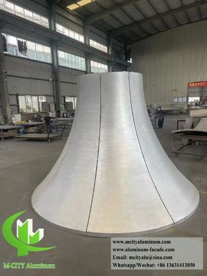 Good price Customized Hyperbolic Metal Facades Aluminum Cladding Double Curved online