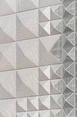 Good price Customizable Perforation Patterns PVDF Coated Energy Efficient Perforated Aluminum Facade Panel online