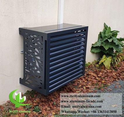 Good price Customized Size Aluminum Louvred Screen AC Unit Cover with 45° Angled Louvres and Powder Coated Finish online