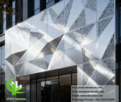 Good price 3003 PVDF Custom Made Aluminum Alloy Perforated Facades Wall Cladding System online