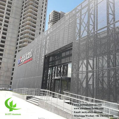 Good price 3003 Aluminum Alloy Custom Fabricated Perforated Aluminum Facade Panel with Powder Coated Finish online