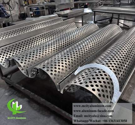 Good price Customized Size Perforated Curved Aluminum Panel with Powder Coated 3003 Alloy for Facade and Ceiling online
